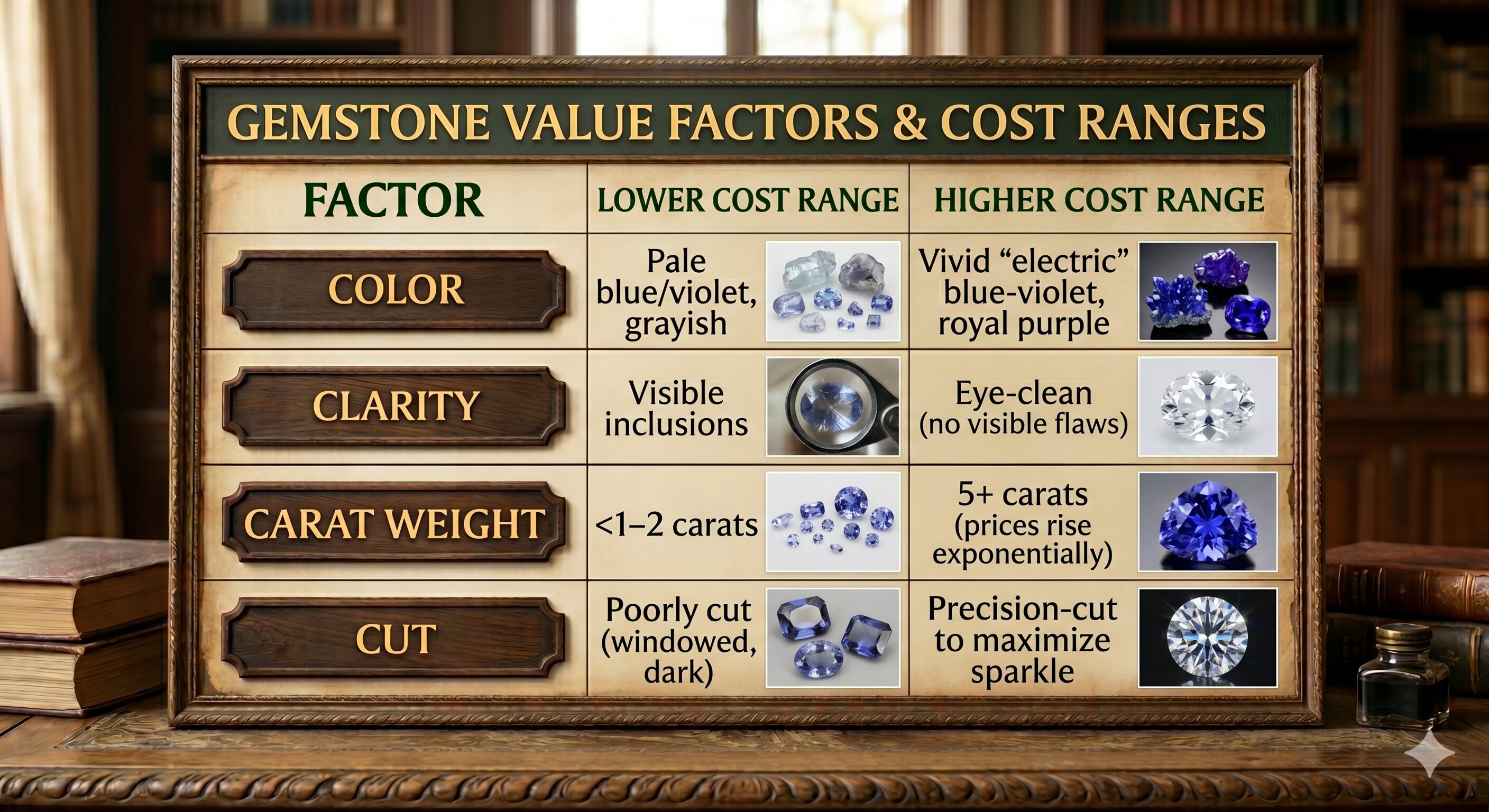 gemstone value factors